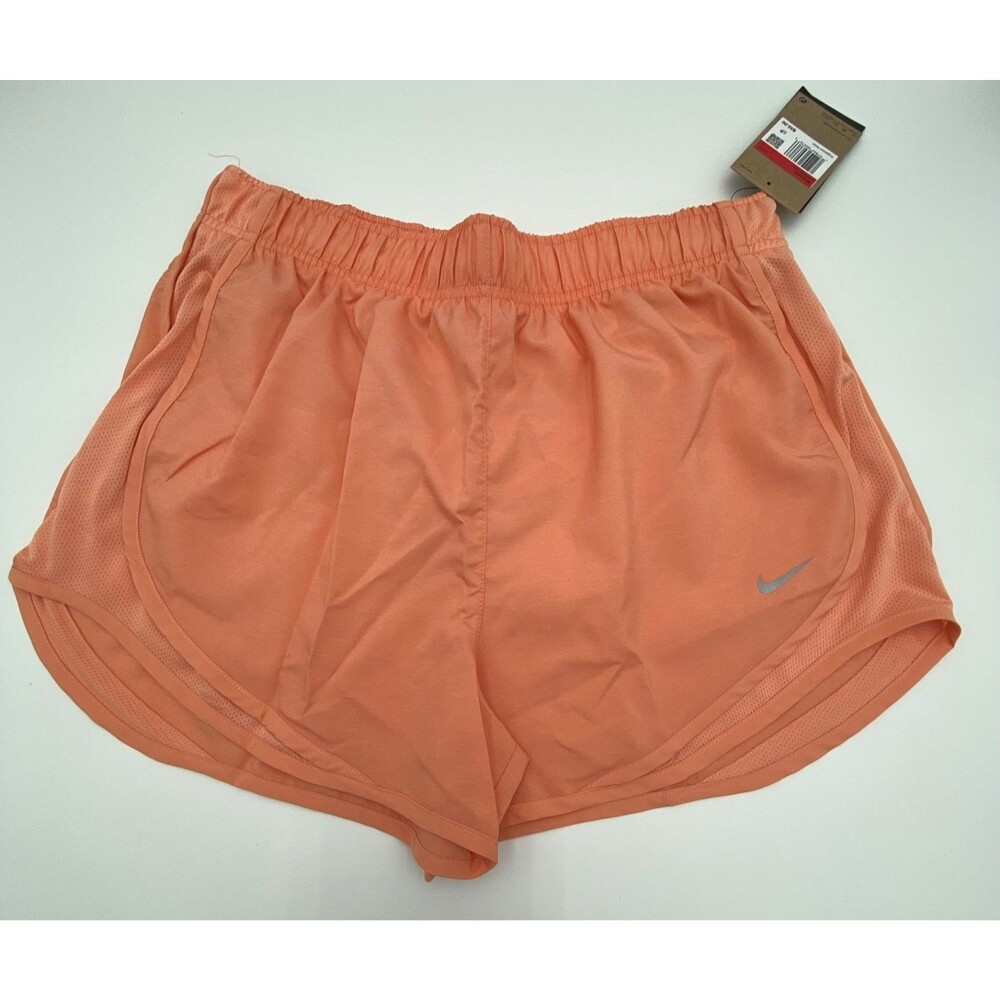 Nike Tempo Dri-FIT Running Shorts Women's Large Peach Drawstring Inner Brief NWT
